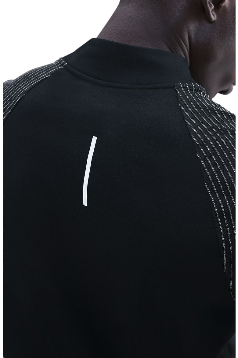 Dri-FIT Half Zip Running Top with Reflective Accents, Alternate, color, BLACK/ REFLECTIVE SILV