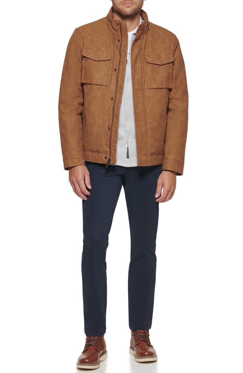 Dockers<sup>®</sup> Faux Leather Military Jacket, Alternate, color, Saddle