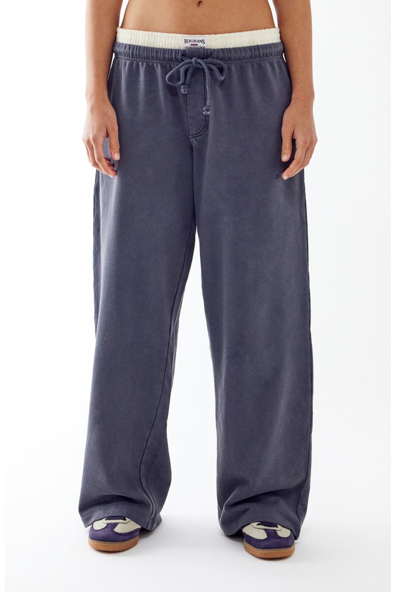 Boxer Wide Leg Sweatpants, Main, color, WASHED BLACK