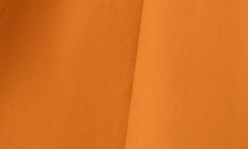 Ted Baker Box Pleat Tie Belt Cotton Maxi Shirtdress In Orange