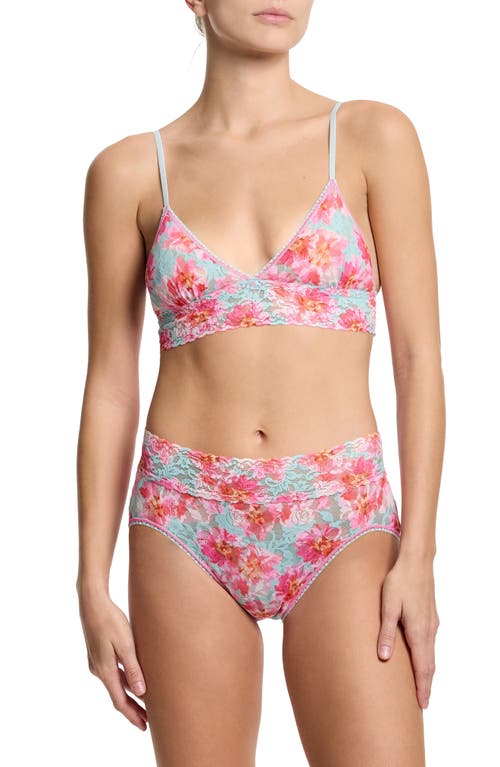 Hanky Panky Print Lace Briefs In First Bloom