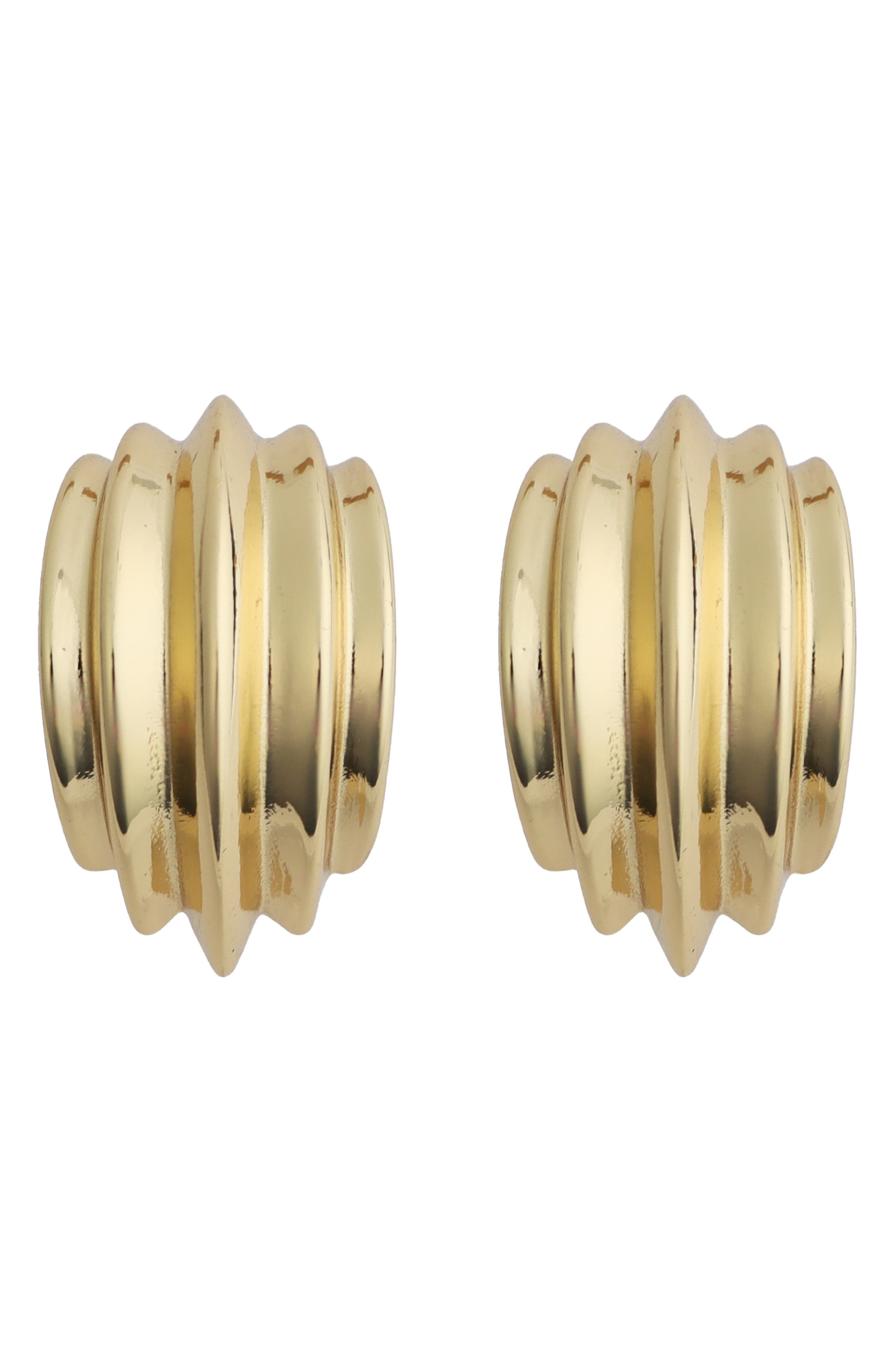 Panacea Grooved Half Hoop Earrings