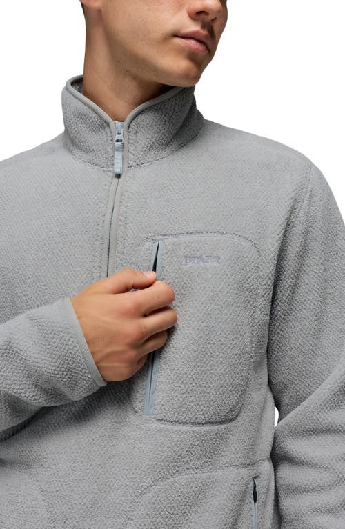 Prana Tuff Fluff Fleece Half Zip Pullover In Gray