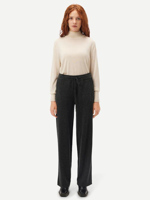 Gobi Mongolian Cashmere Cashmere Straight Leg Jogger In Charcoal