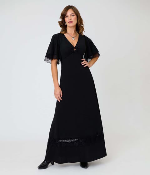 Cut Out Knit Maxi Dress