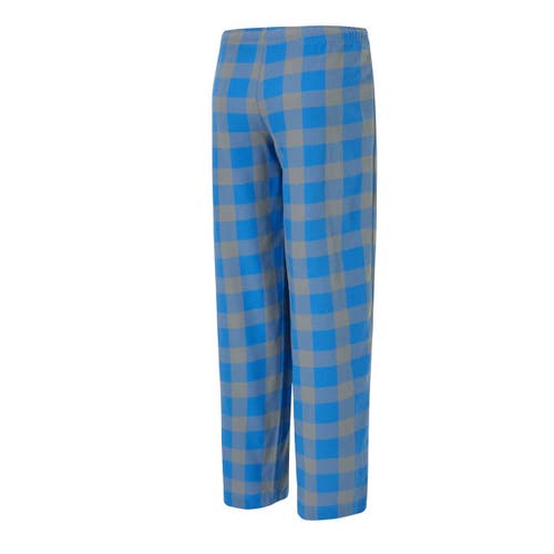 Concepts Sport Blue/gray Detroit Lions Avondale T-shirt & Pants Flannel Pj Set In Blue