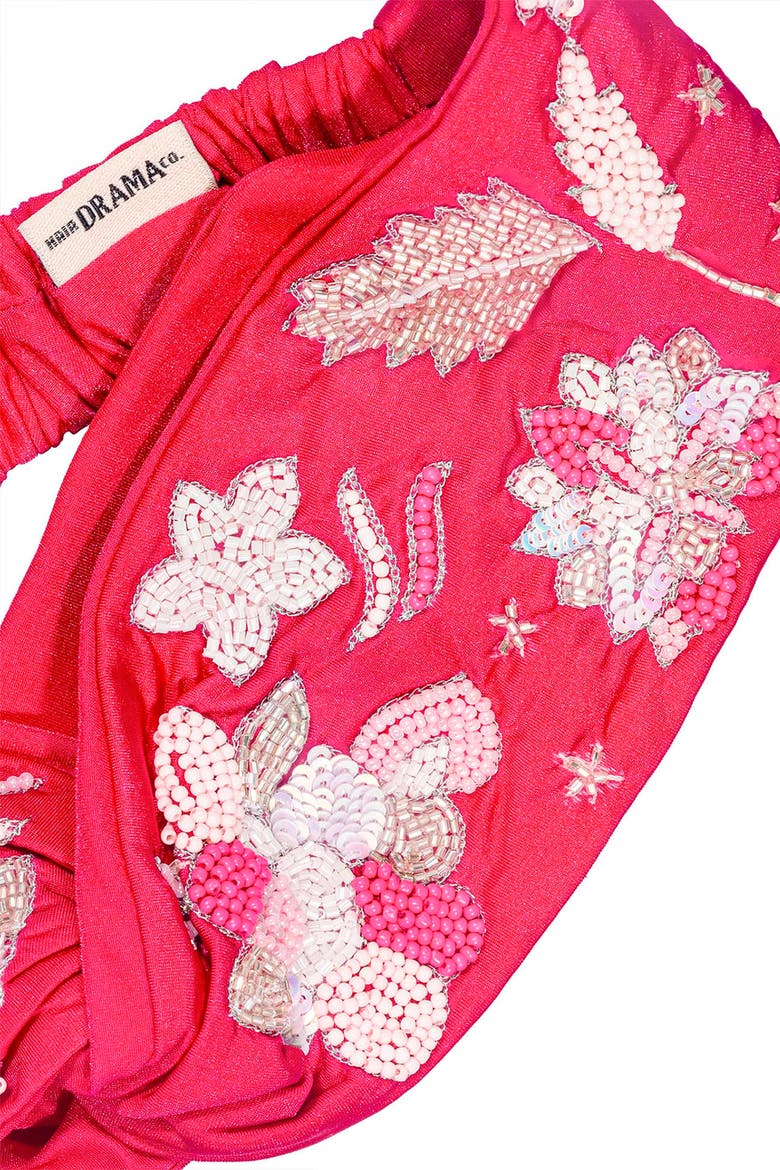 Blossom Embellished Hair Band for Women - Hot Pink, Alternate, color, Pink