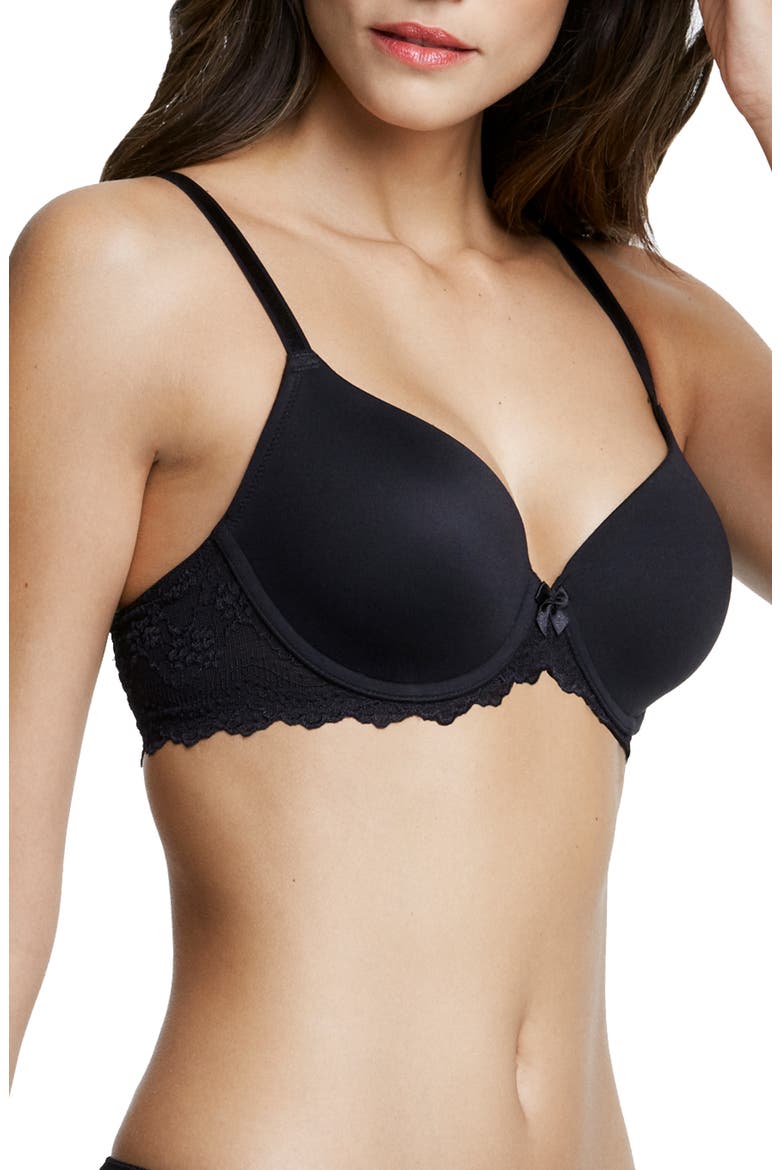 Lacee Everyday Contour T-Shirt Bra, Alternate, color, BLACK