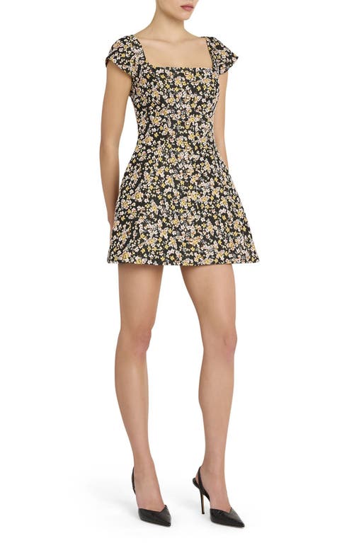 Amanda Uprichard Abella Floral Print Minidress In Animal Print