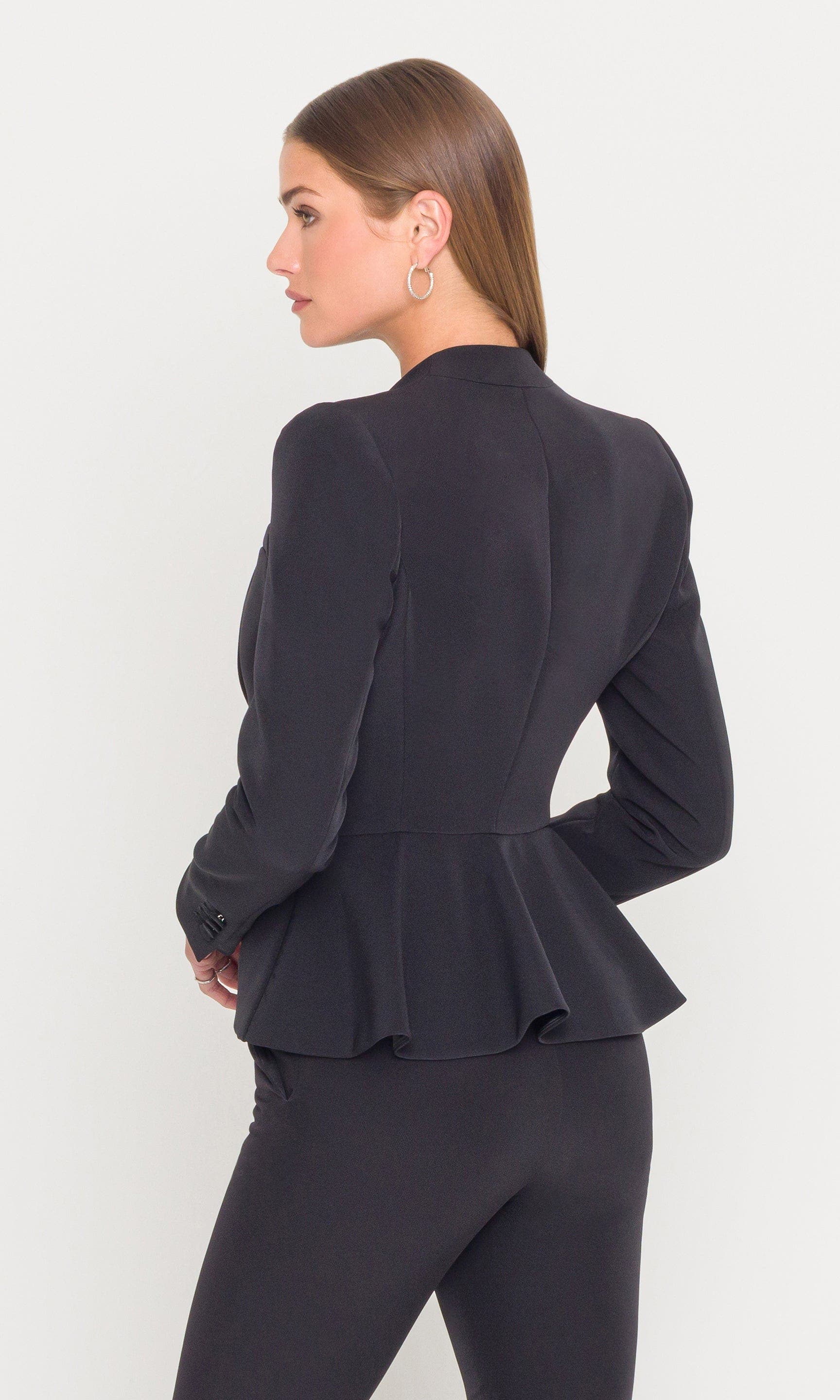 Sebas Peplum Crepe Jacket - image 2