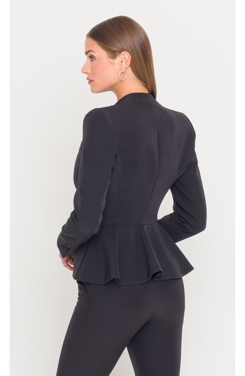 Generation Love Sebas Peplum Crepe Jacket, Alternate, color, Black