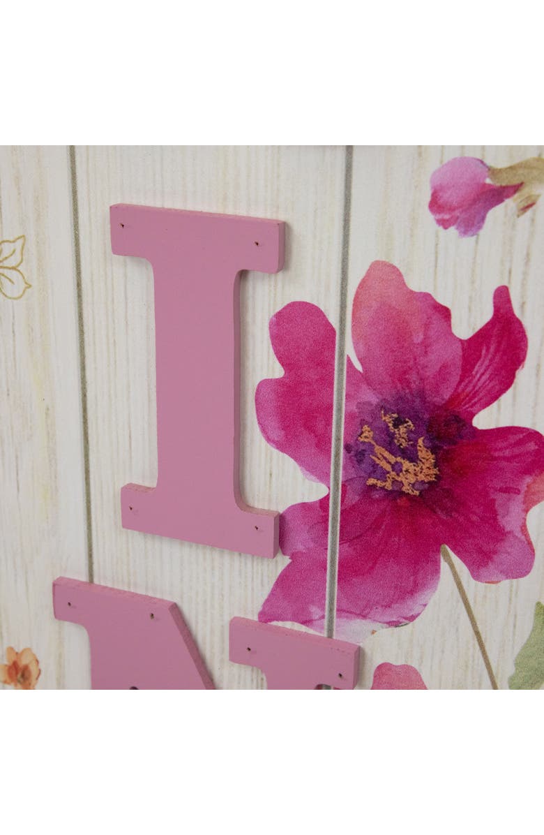 Northlight 40" Welcome Spring Floral Outdoor Porch Board Sign Decoration, Alternate, color, Pink