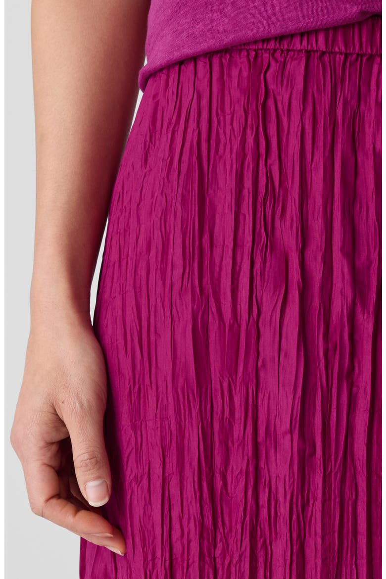 Crinkled Silk Midi Skirt, Alternate, color, SANGRIA