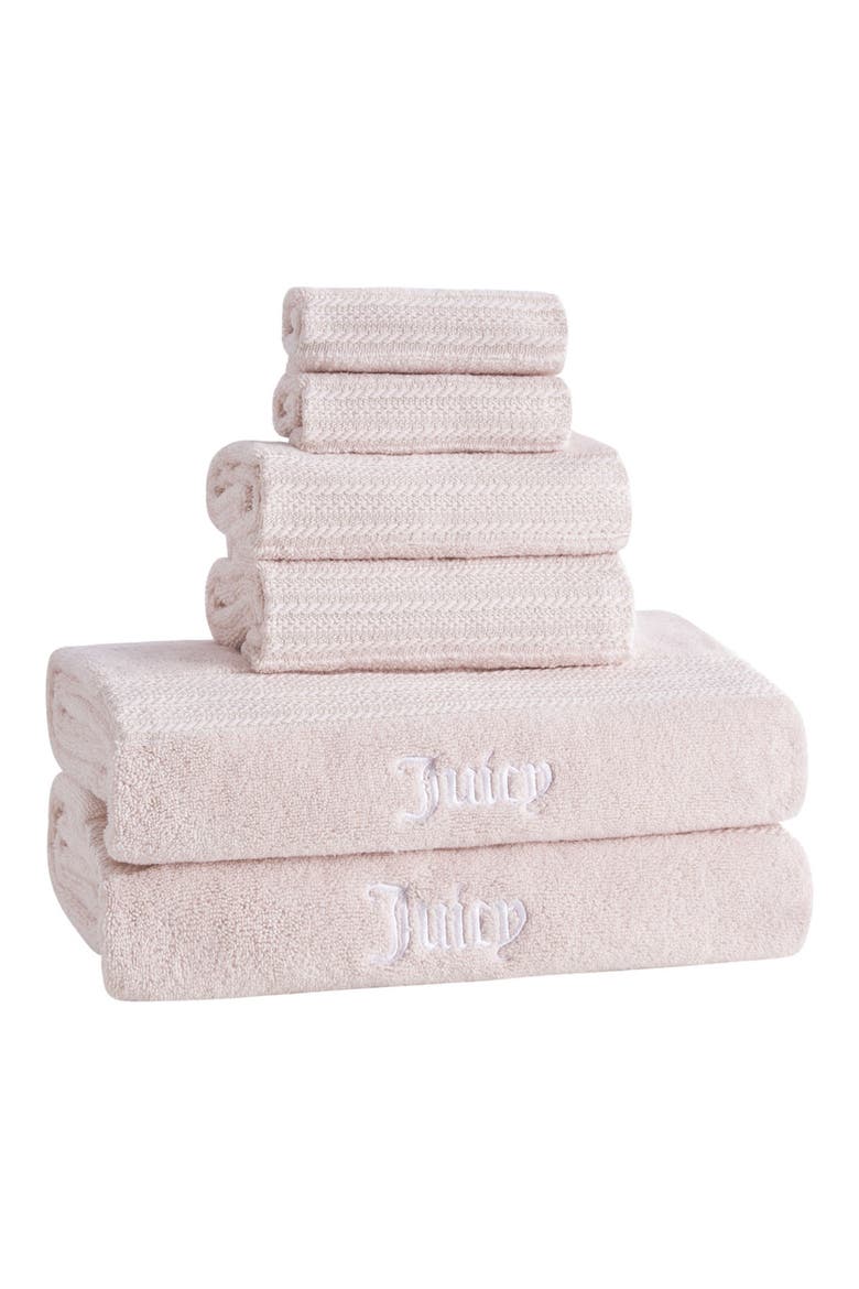 Alyssa 6-Piece Towel Set, Main, color, PINK