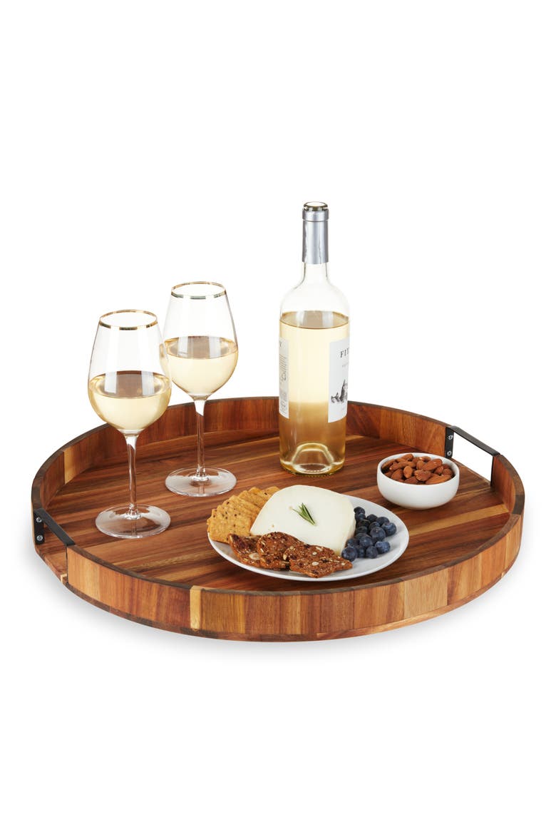 Acacia Wood Lazy Susan, Alternate, color, Wood