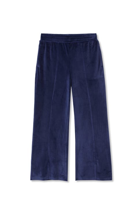 Girls Wide Leg Velour Pants