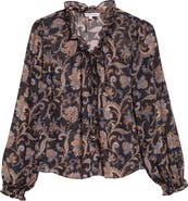 Veronica Beard Hickory Paisley Silk Blouse