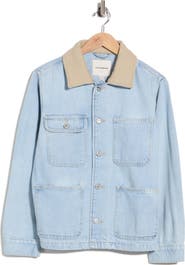 Lucky Brand Canvas Collar Denim Barn Jacket