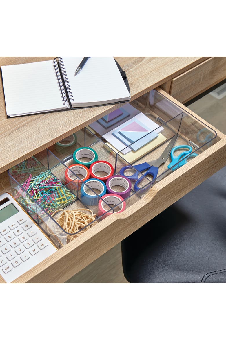 Clarity Interlocking 5-Section Drawer Organizer - Clear - Set of 2, Alternate, color, Clear