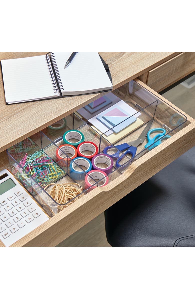 iDesign Clarity Interlocking 5-Section Drawer Organizer - Clear - Set of 2, Alternate, color, Clear