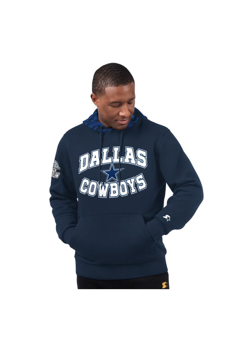 Men's Starter Navy Dallas Cowboys Thursday Night Gridiron Pullover Hoodie, Alternate, color, Navy