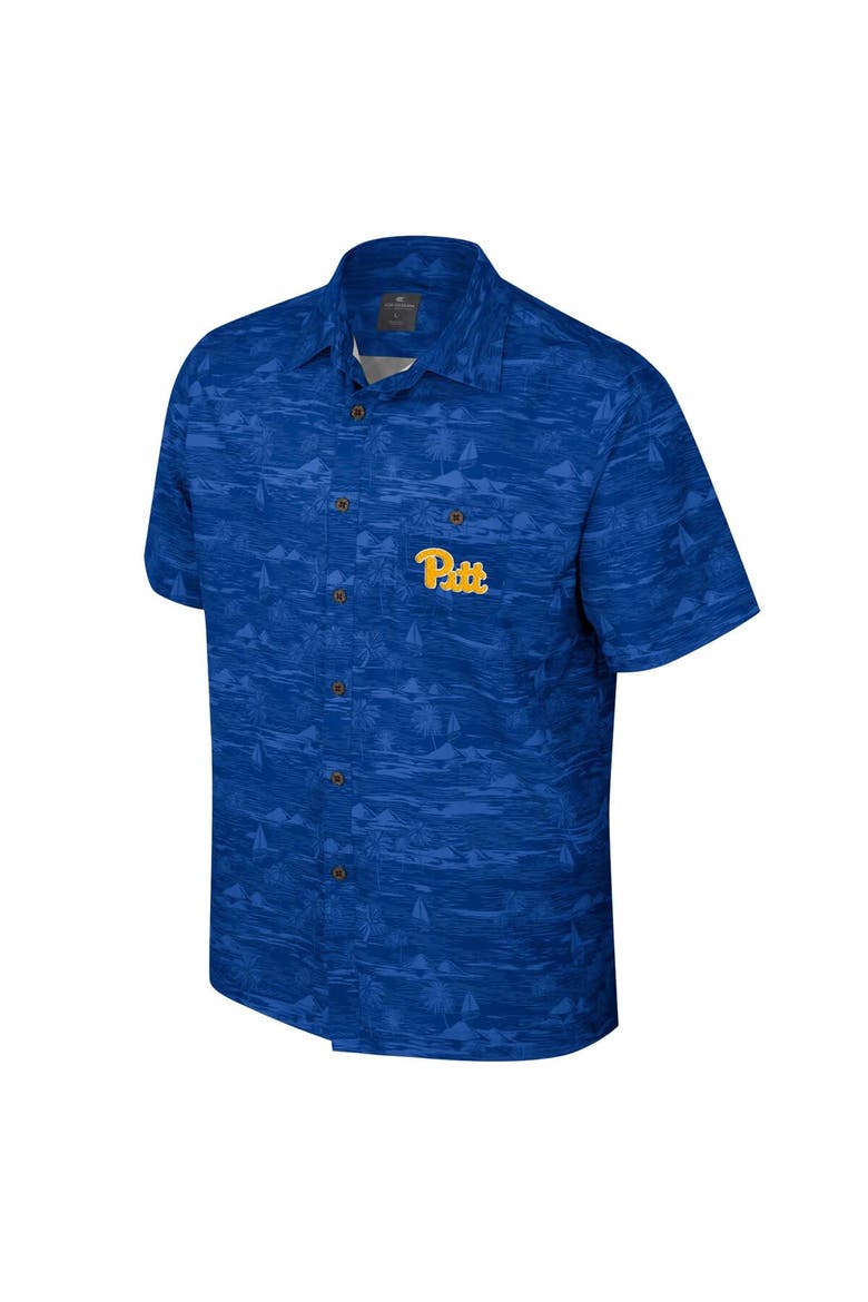 Men's Colosseum Royal Pitt Panthers Ozark Button-Up Shirt, Alternate, color, Royal