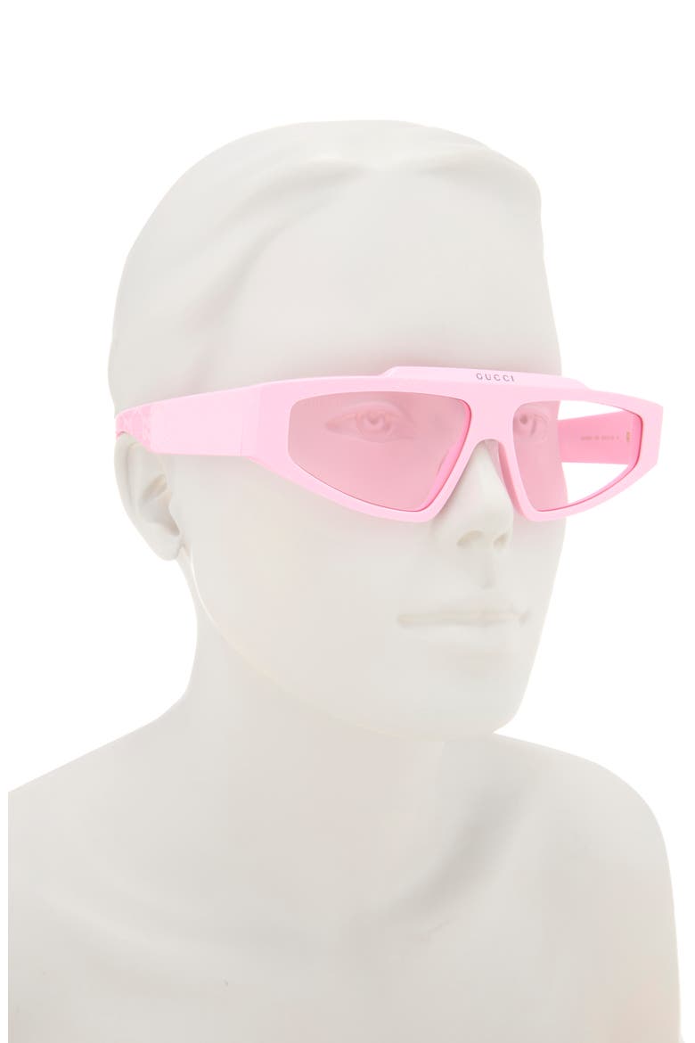 GG1591S Pink 58mm Shield Sunglasses, Alternate, color, PINK PINK PINK