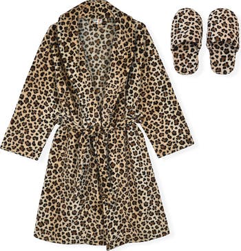 Kids' Flannel Fleece Robe & Slippers Set