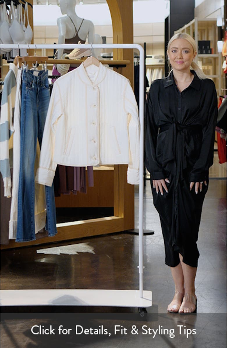 Textured Quilted Button-Up Jacket, sales video thumbnail