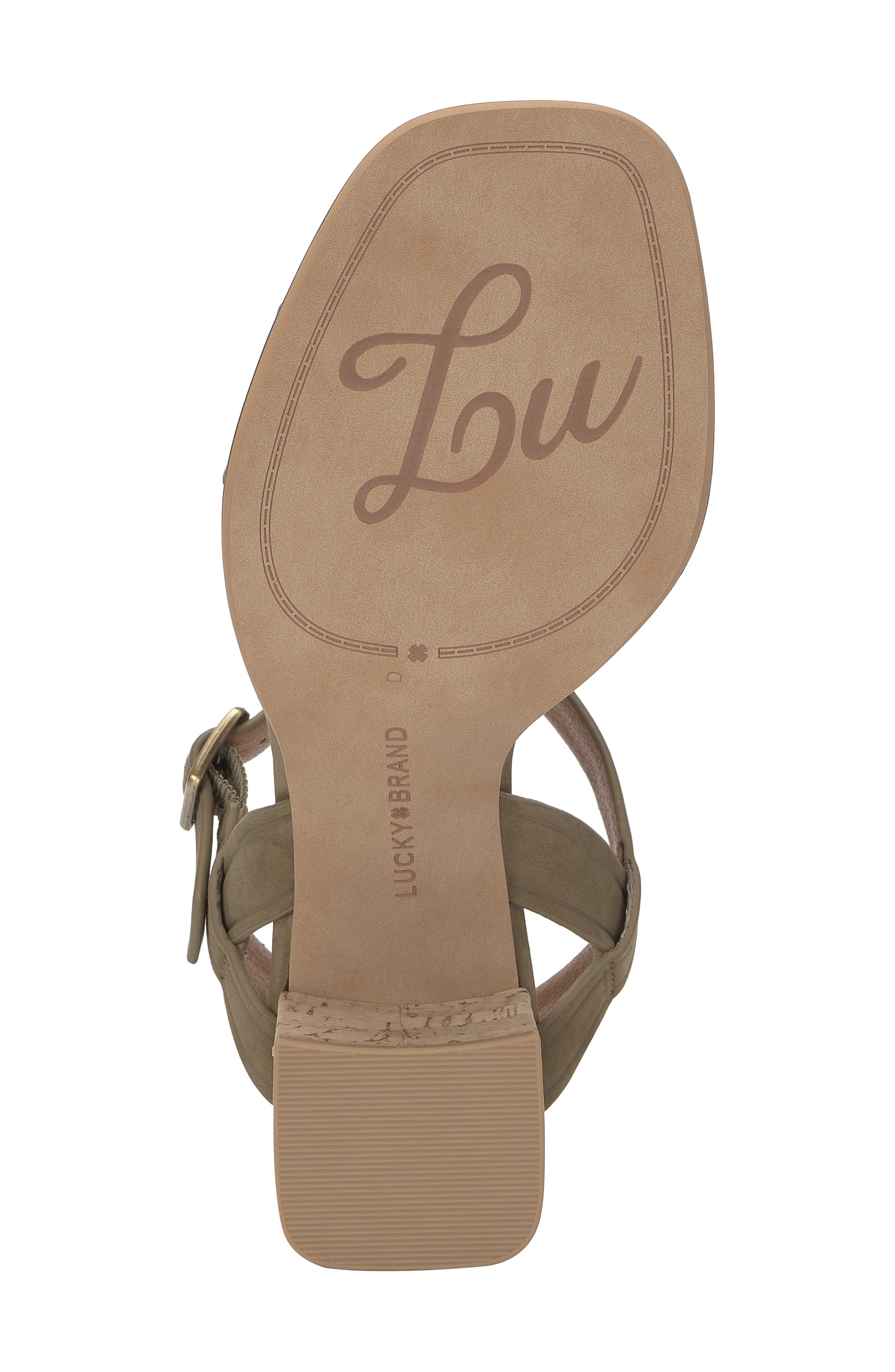 Lucky Brand Hallia Ankle Strap Sandal, Alternate, color, Capers
