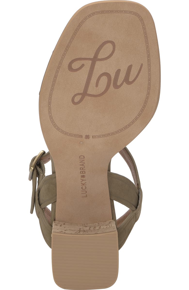 Lucky Brand Hallia Ankle Strap Sandal, Alternate, color, Capers