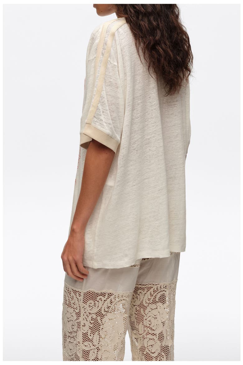 Faded Linen Fruit Logo T-Shirt, Alternate, color, IVORY