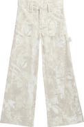 Tractr Kids' Print Wide Leg Carpenter Jeans