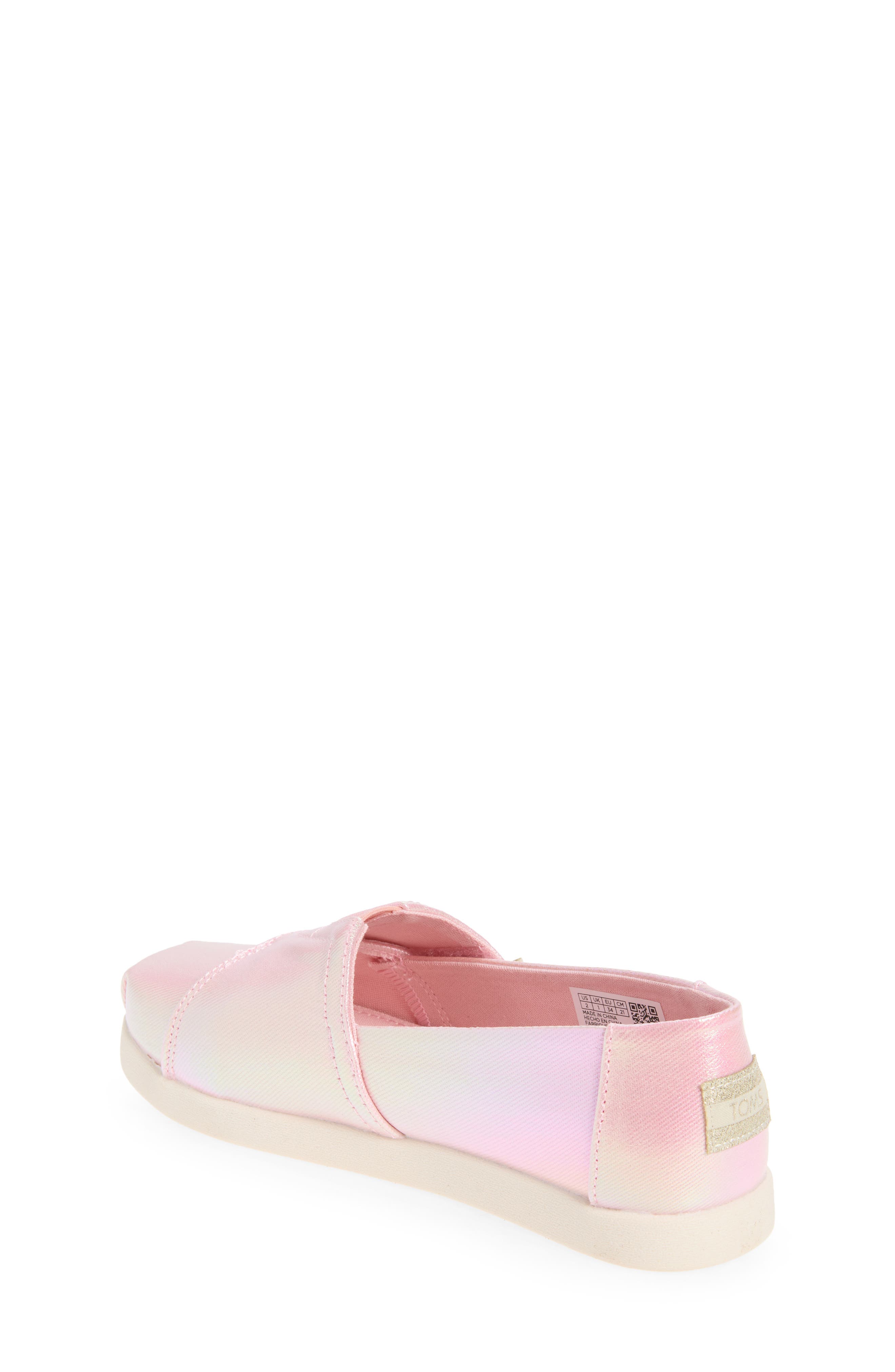TOMS Kids' Classic Alpargata Slip-On, Alternate, color, Light Pink