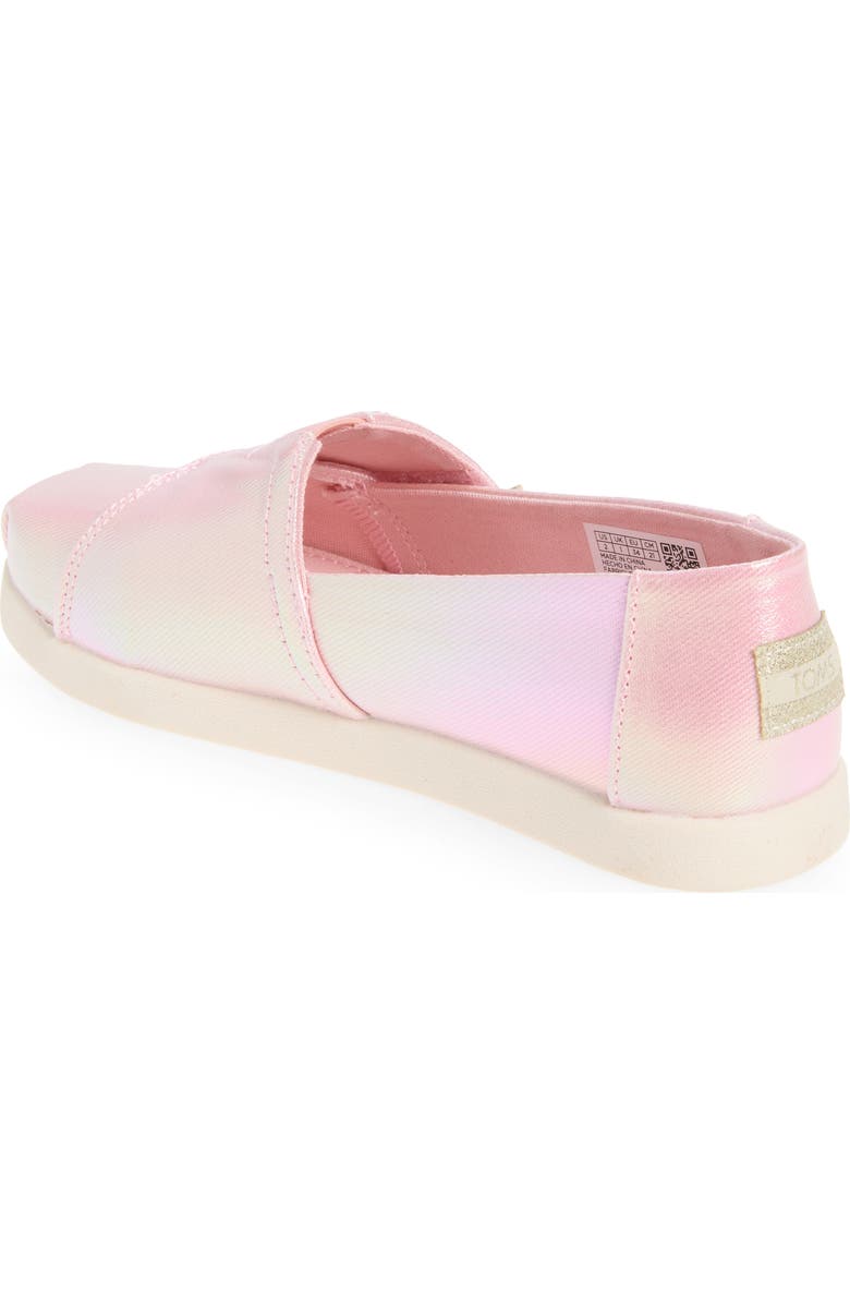 TOMS Kids' Classic Alpargata Slip-On, Alternate, color, Light Pink