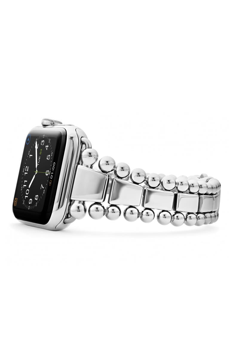 Smart Caviar Stainless Steel Apple Watch® Watchband, Alternate, color, SILVER
