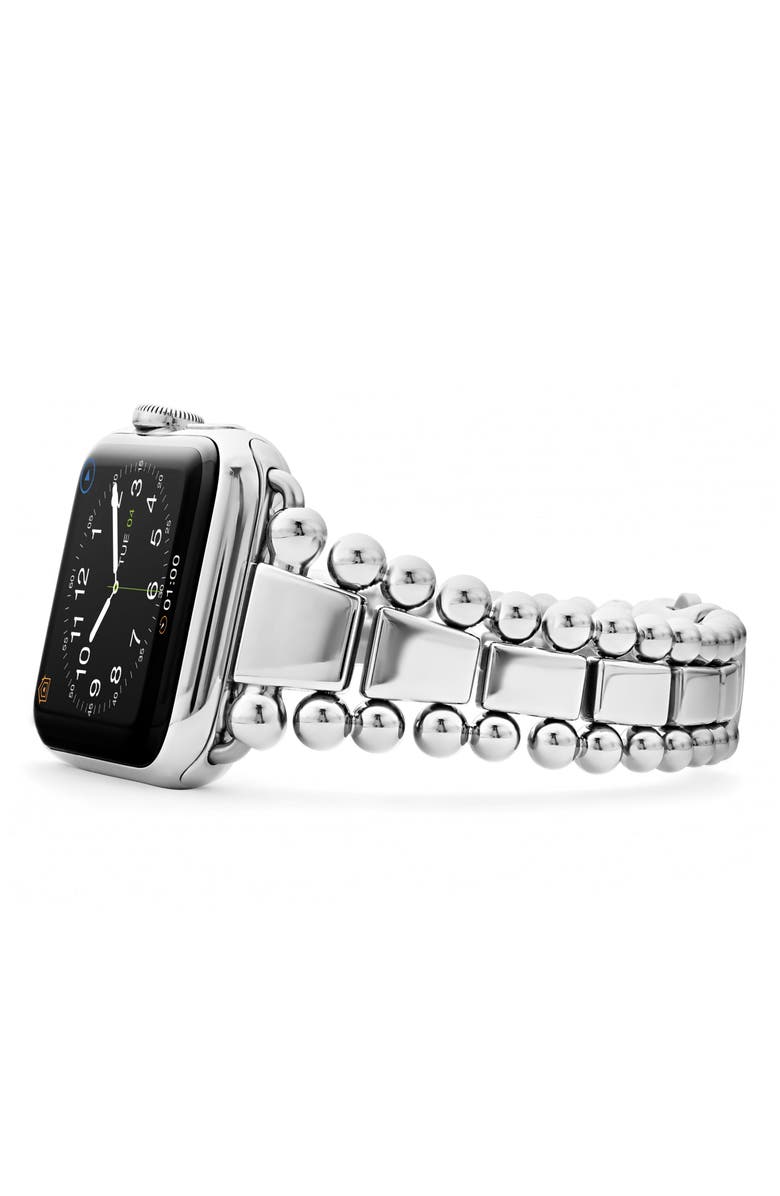 LAGOS Smart Caviar Stainless Steel Apple Watch<sup>®</sup> Watchband, Alternate, color, Silver