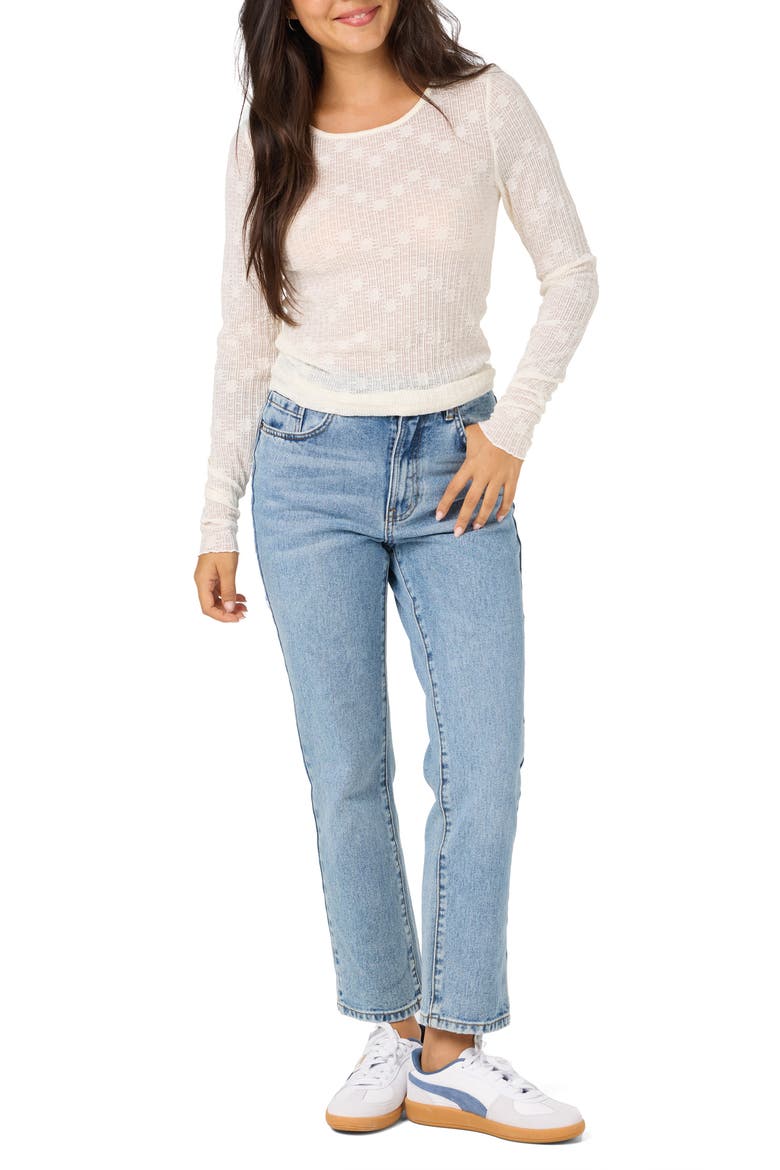Marliz Lace Long Sleeve Top, Alternate, color, TOFU