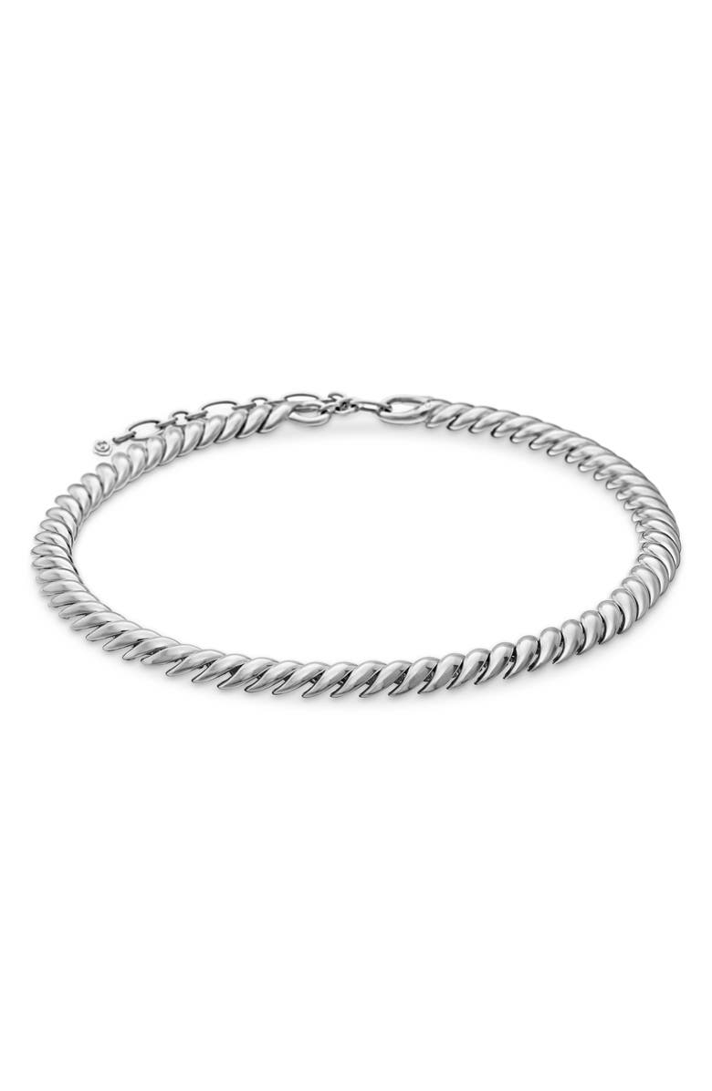 David Yurman Sculpted Cable Necklace in Sterling Silver, Alternate, color, Sterling Silver