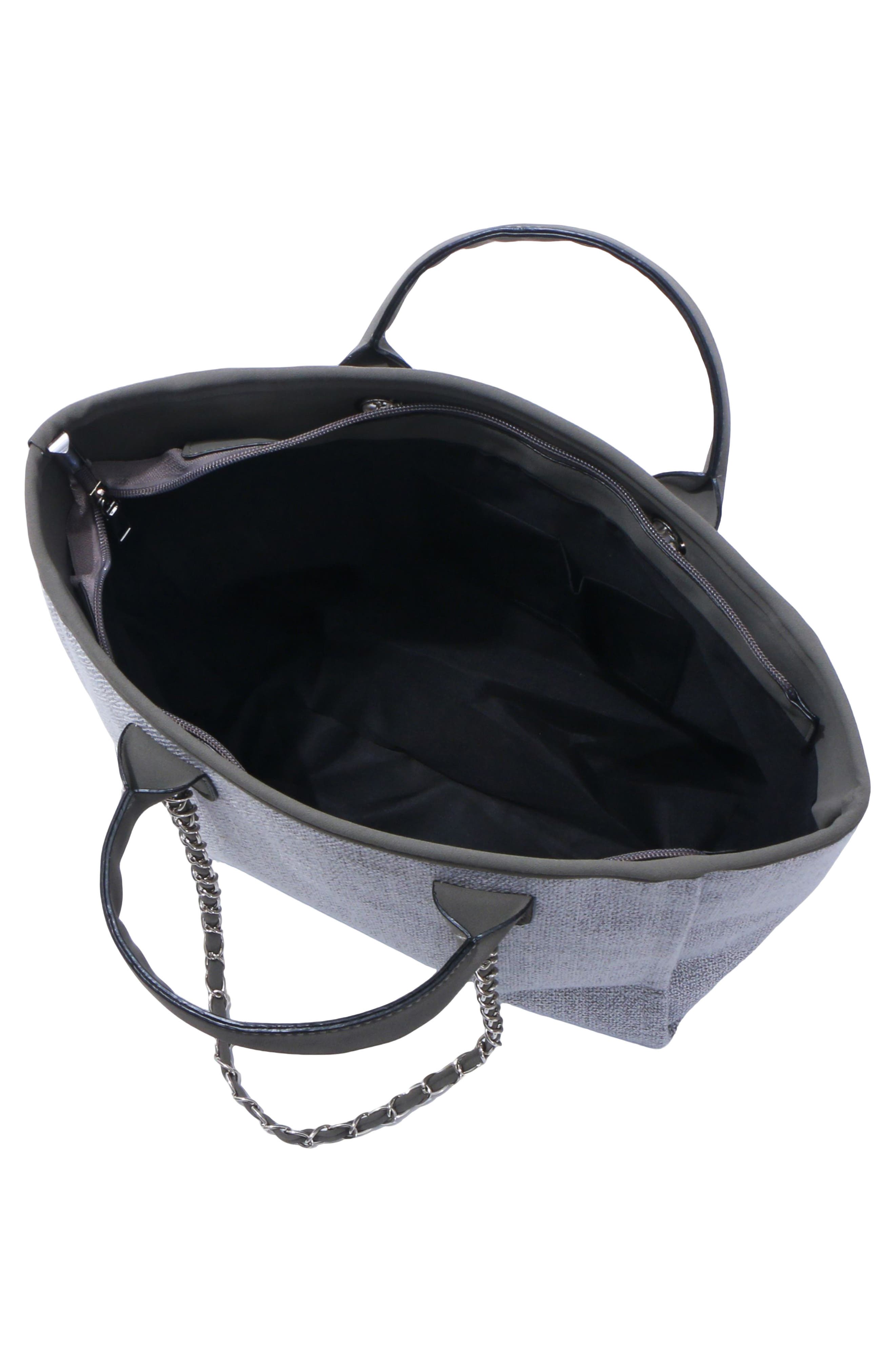 Chain Oversized Tote, Alternate, color, GREY