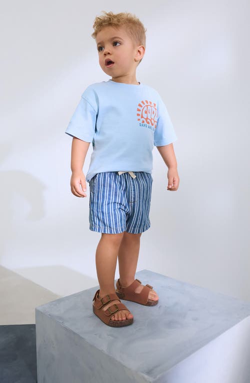 NEXT NEXT KIDS' STRIPE DRAWSTRING DENIM SHORTS