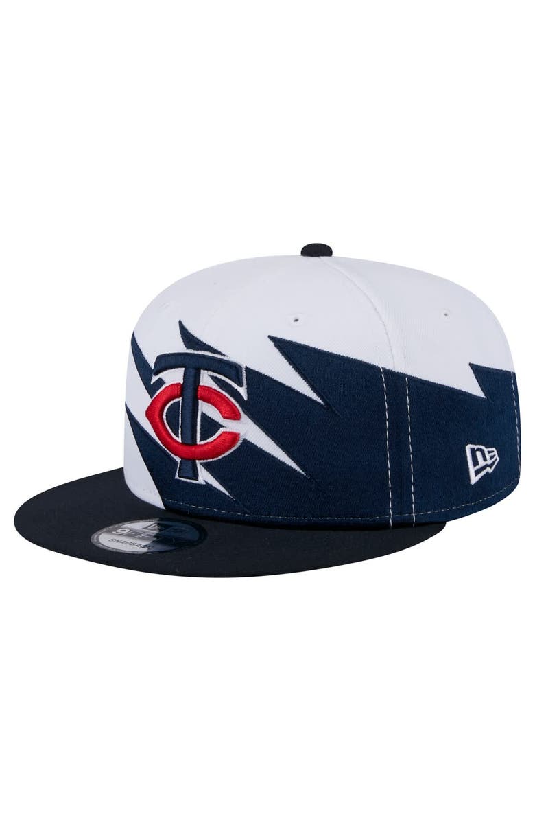 New Era Men's New Era Navy/White Minnesota Twins Jagged 9FIFTY Snapback Hat, Main, color, Navy