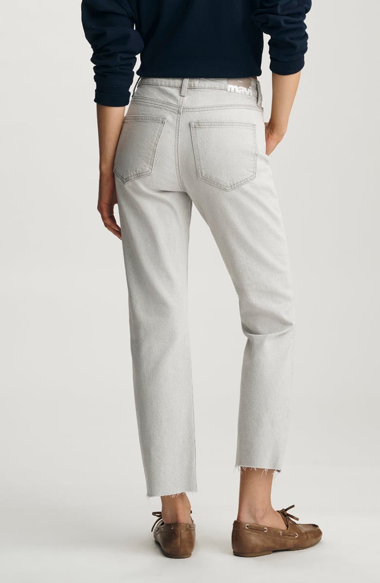 Mavi Jeans New York Raw Hem High Waist Ankle Straight Leg Jeans, Alternate, color,