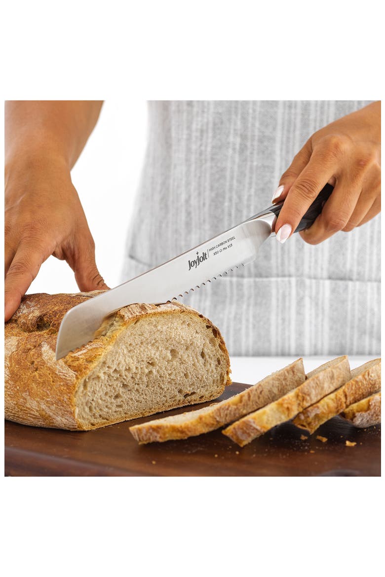 8" Stainless Steel Bread Knife, Alternate, color, SILVER/ BLACK