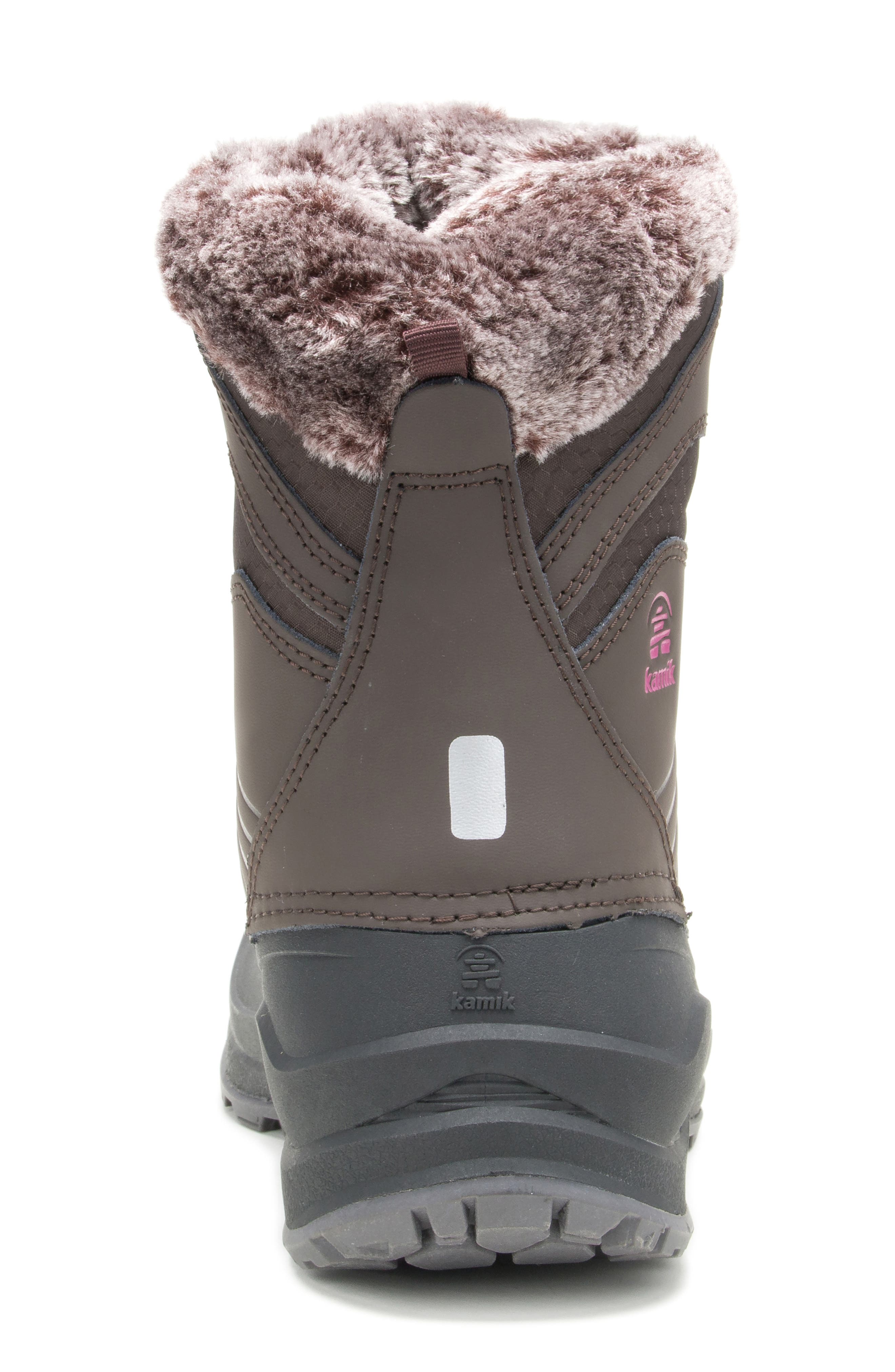 Kamik Iceland Faux Shearling Lined Waterproof Snow Boot, Alternate, color, Java