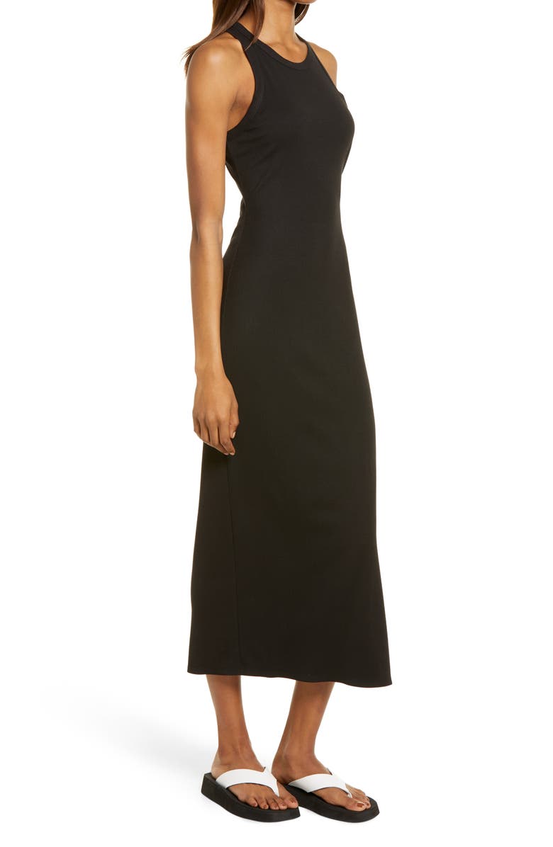 Lulus Ribbed Sleeveless Body-Con Midi Dress, Alternate, color, 