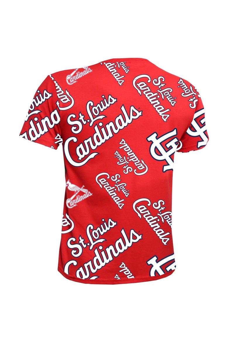 Youth Stitches Red St. Louis Cardinals Allover Team T-Shirt, Alternate, color, Red