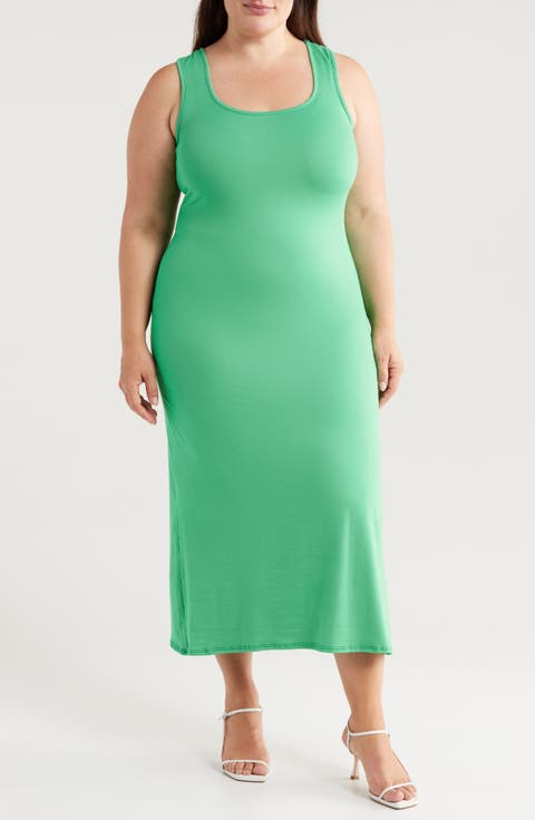 Racerback Jersey Midi Dress (Plus)