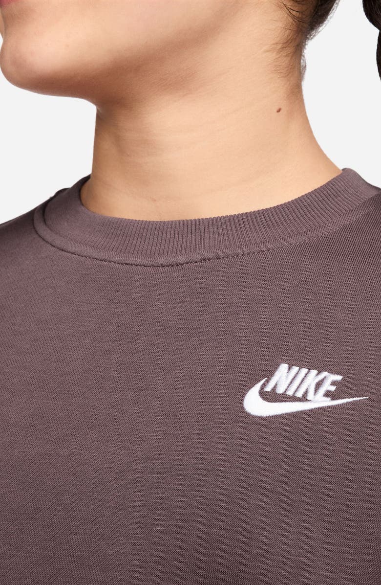 Nike Kids' Sportswear Club Fleece Crewneck Sweatshirt, Alternate, color, Tattoo/ Tattoo/ White