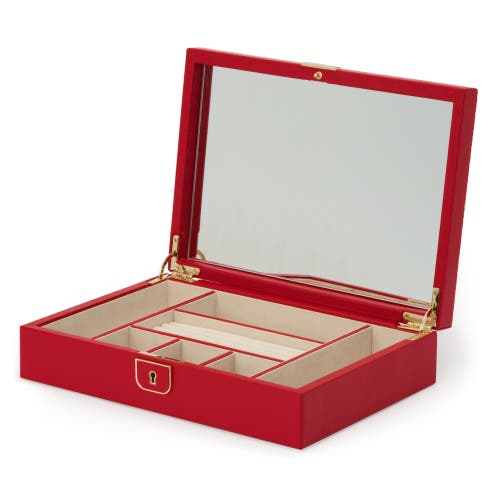 Wolf Palermo Medium Red Jewelry Box 213272 In Red